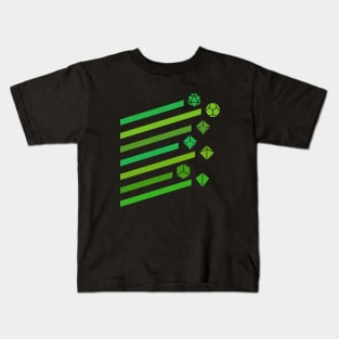 Green Polyhedral Dice Tabletop RPG Kids T-Shirt